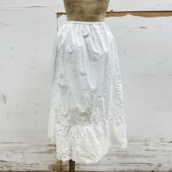 50s Vintage Loomcraft White Cotton Petticoat Slip - Picture 3 of 6